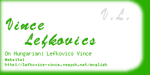 vince lefkovics business card